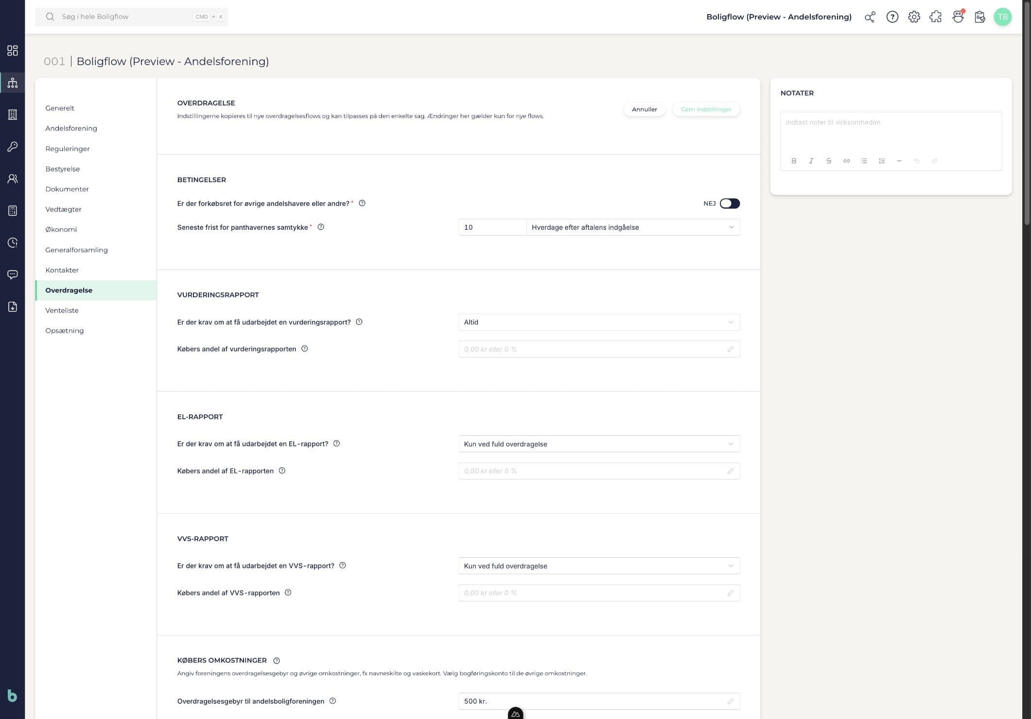 Redigering af rapportkrav og købers andel af vurderingsrapport, EL-rapport og VVS-rapport